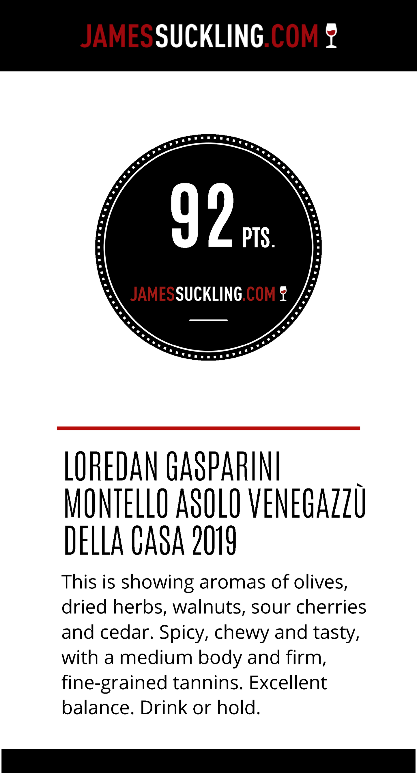 CAB BLEND | DELLA CASA 2019, Loredan Gasparini, Venegazzù, Montello e Colli Asolani DOC, Veneto, Italy
