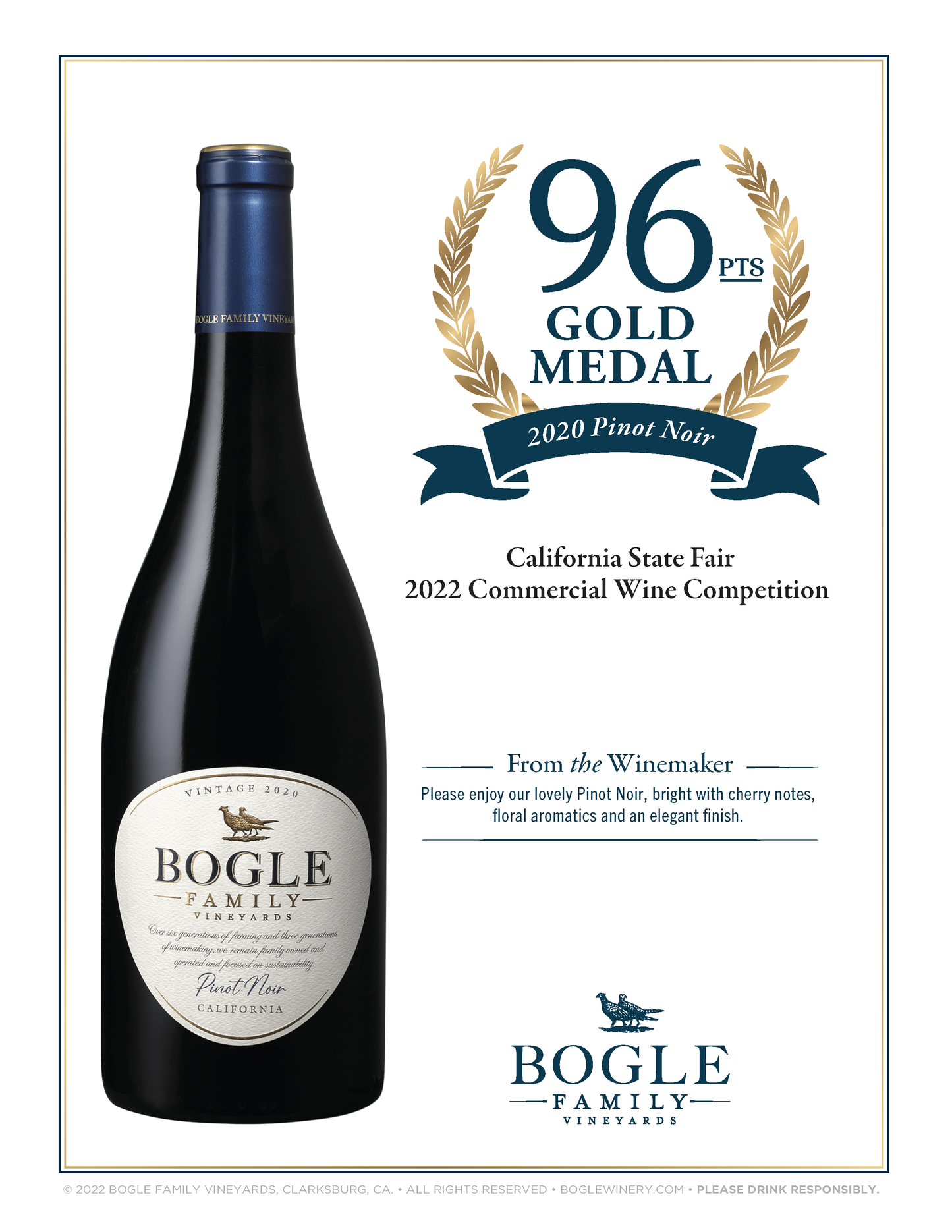 PINOT NOIR 2022, Bogle Vineyards, California, U.S.A.