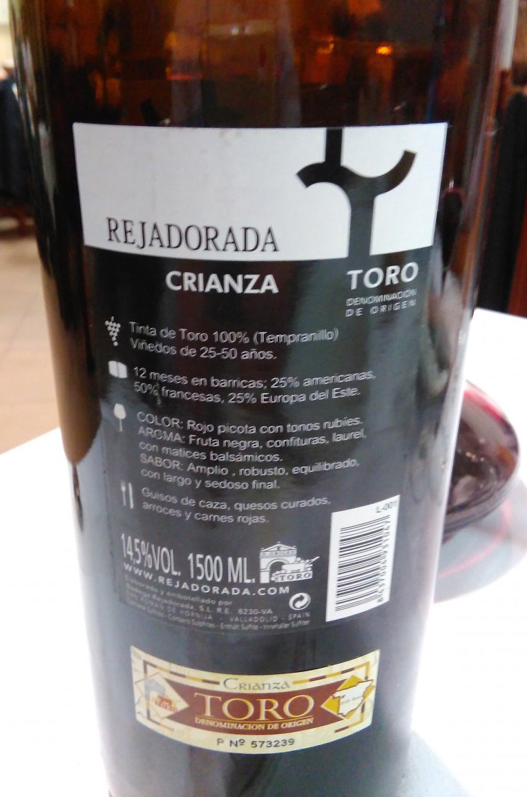 TEMPRANILLO 2020, Tinta de Toro 'Novellum', Crianza, Bodegas Rejadorada, Toro, Spain