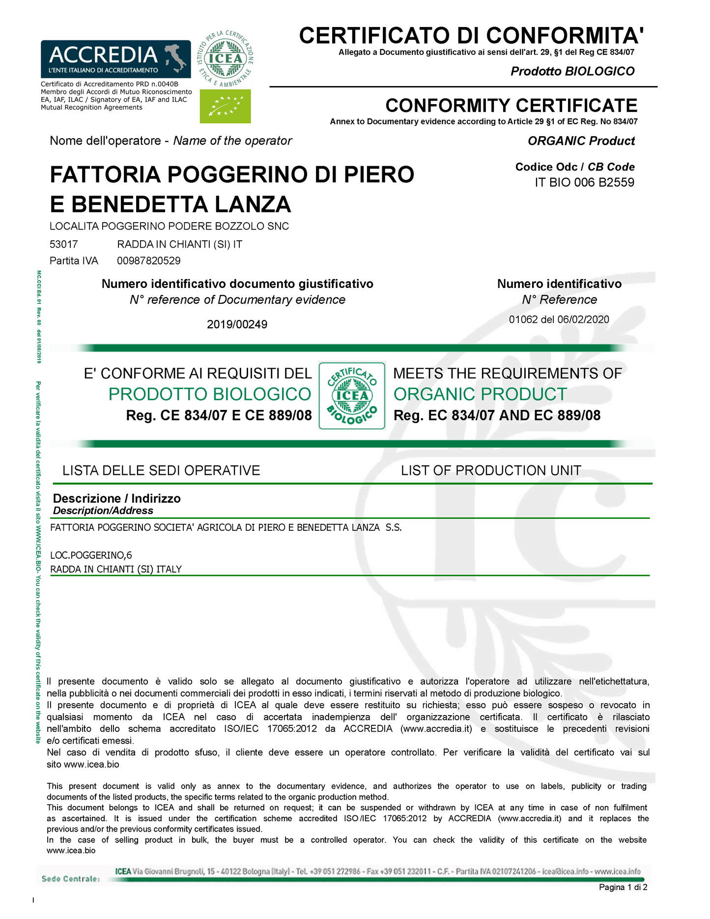 CHIANTI CLASSICO 2022, Fattoria Poggerino, Tuscany, Italy