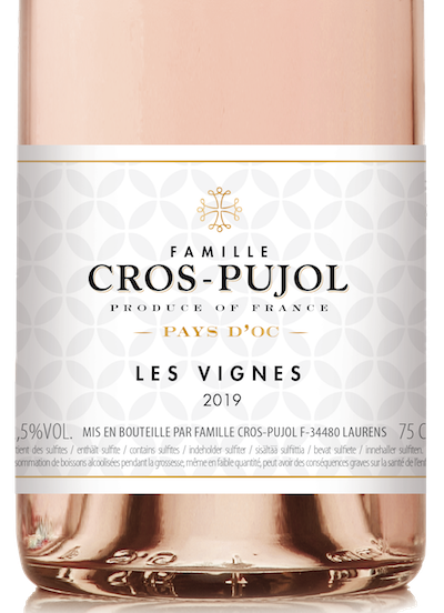 ROSÉ 2023, Cinsault & Grenache, Les Vignes, La Famille Cros-Pujol, Pays d'Oc, France