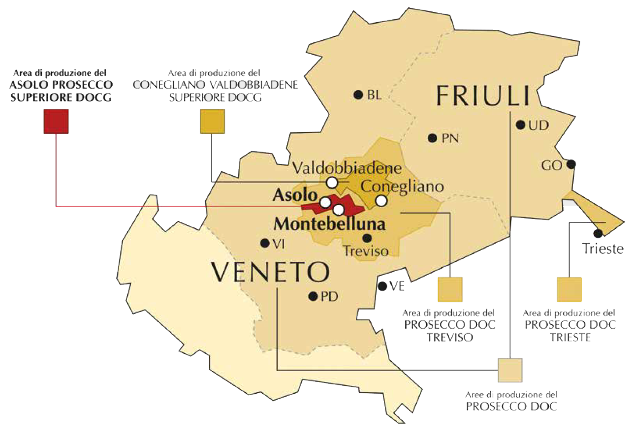 PROSECCO Asolo Superiore DOCG, Brut, L. Gasparini, Colli Asolani, Veneto, Italy